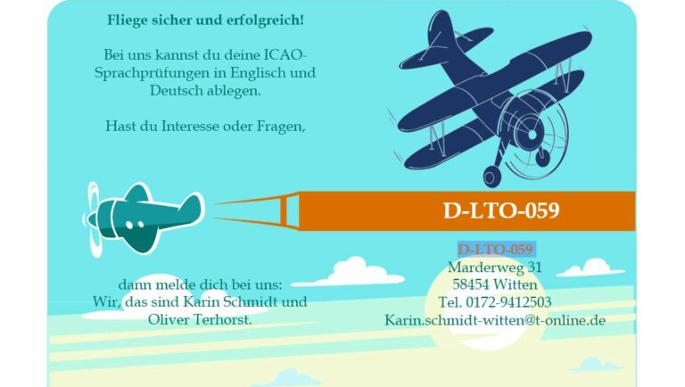 ICAO-Sprachprüfungen in Englisch und Deutsch!